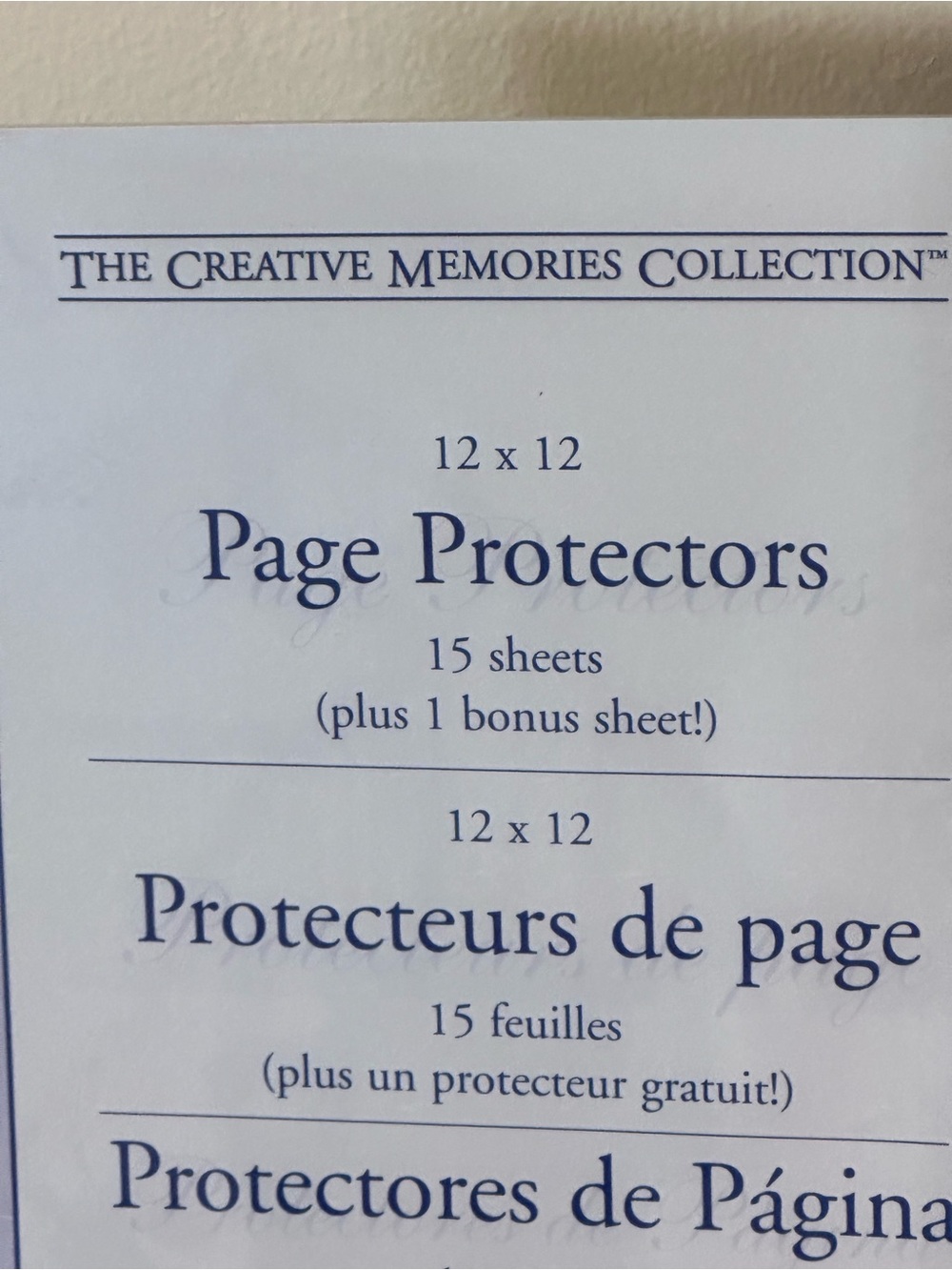 Retired Creative Memories 12x12 Page Protectors - Clear Polypropylene - Picture 2 of 2